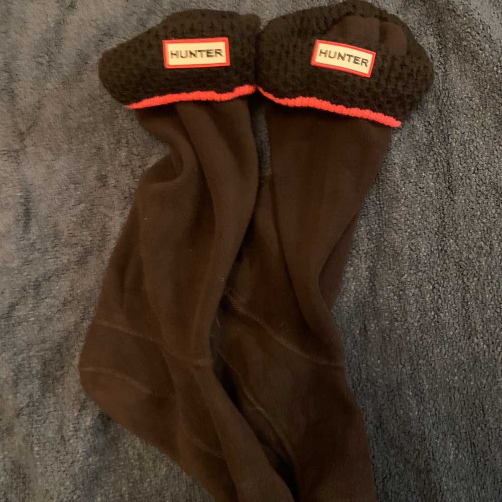Hunter Brown boot Socks with pink Trim